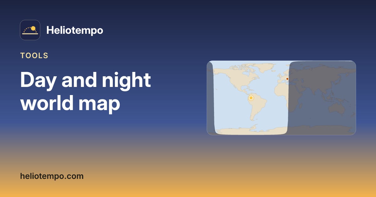 Day and Night World Map: Live Sunlight and Twilight Map